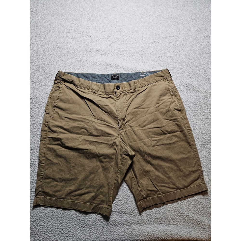 J.Crew Mens Stretch Chino Shorts Khaki Tan Size 38 Inseam 10.5